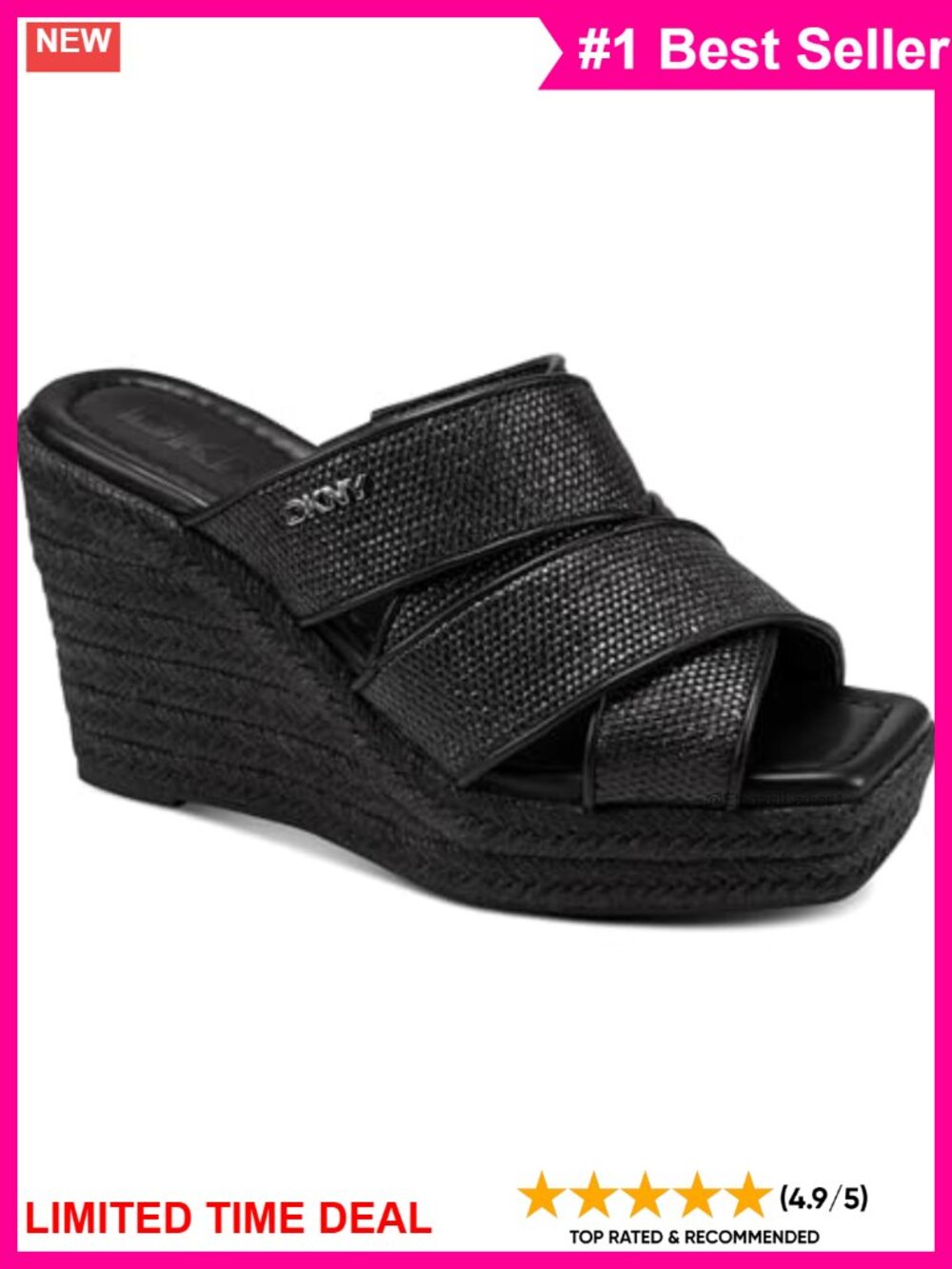 Strappy Espadrille Wedge Sandal Ankle Strap Slip On Open Toe